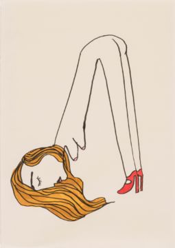 Miles ALDRIDGE (*1964, Great Britain): Drawing of Bent Figure – Christophe Guye Galerie
