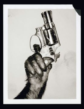 Albert WATSON (*1942, Scotland): Monkey with Gun, New York City – Christophe Guye Galerie