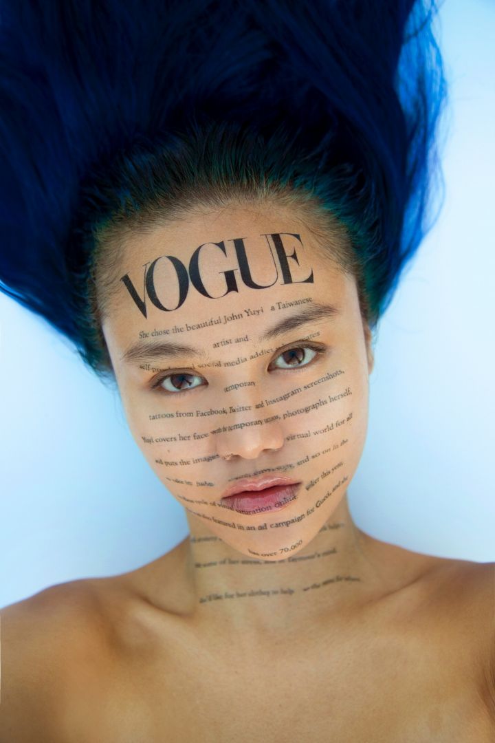 JOHN Yuyi (*1991, Taiwan): Press on Face Vogue – Christophe Guye Galerie