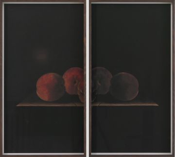 Ola Kolehmainen: Three or More Peaches I [Diptych] – Christophe Guye Galerie