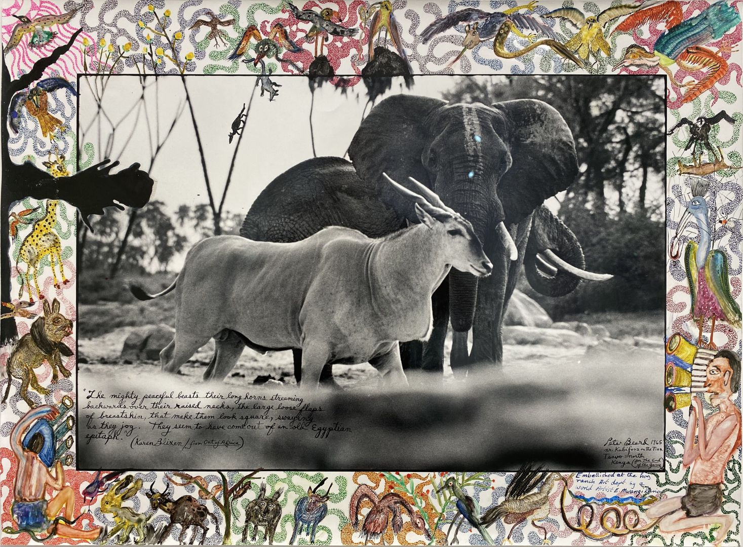 Peter BEARD (*1938, USA): Elephant and Eland – Christophe Guye Galerie